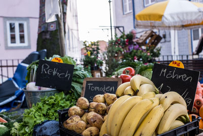 Bananas at market for sale