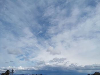 Low angle view of clouds in sky