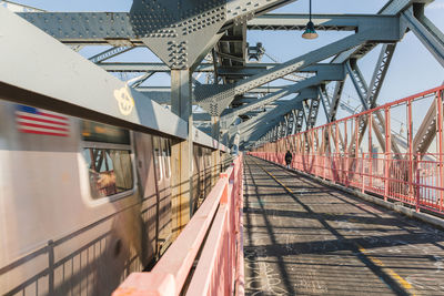 Train on railroad station platform