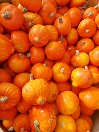 High angle view of oranges at market stall