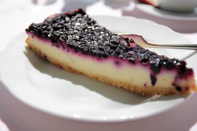 Close-up of cake in plate