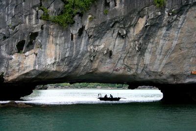 Scenic view of rock formations at national park