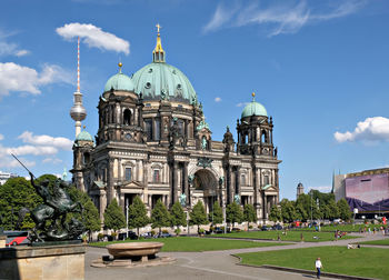 View of cathedral against cloudy sky