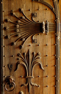 Close-up of wooden door