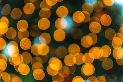 Defocused image of illuminated lights