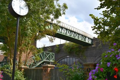 Low angle view of bridge against sky