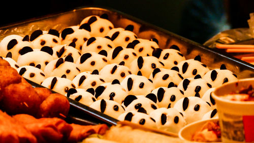 High angle view of dessert