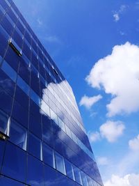 Low angle view of modern building against sky