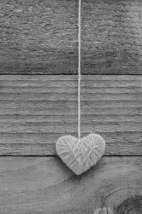 Close-up of heart shape on decor on table