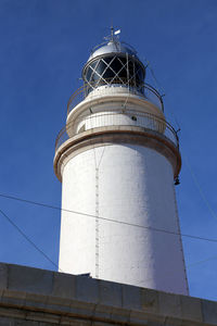 Low angle view of lighthouse against sky