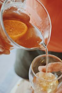 Close-up of drink in glass