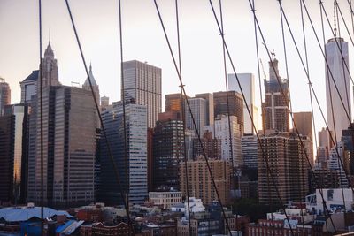 Cityscape against sky during sunset