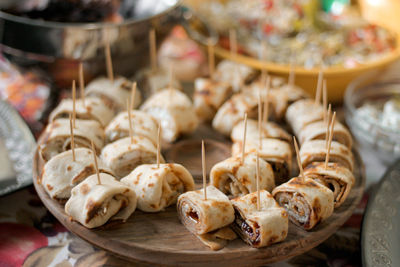 Close-up of food for sale at market stall