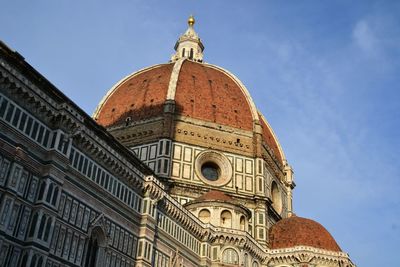 Low angle view of duomo santa maria del fiore against sky