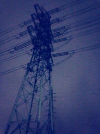 Low angle view of electricity pylon