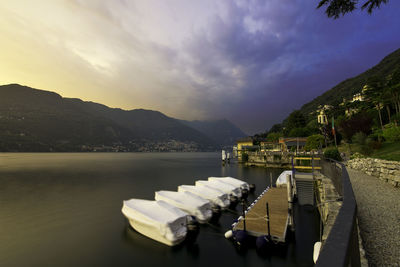 Panoramic view of lake against sky