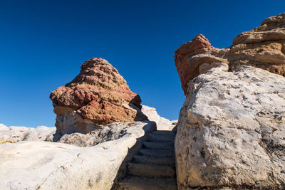Landscape of rock formations atop el morro national monument in new mexico