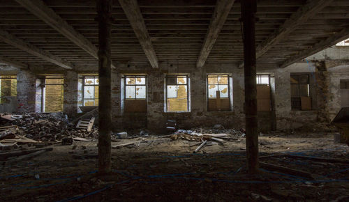 Interior of abandoned building