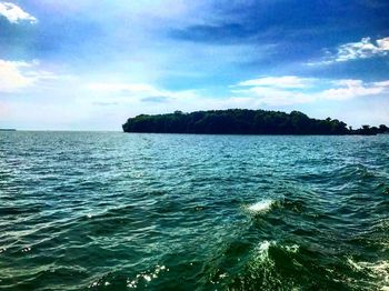 Scenic view of sea against sky