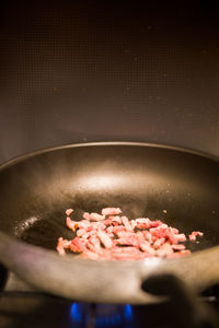 Close-up of meat in bowl