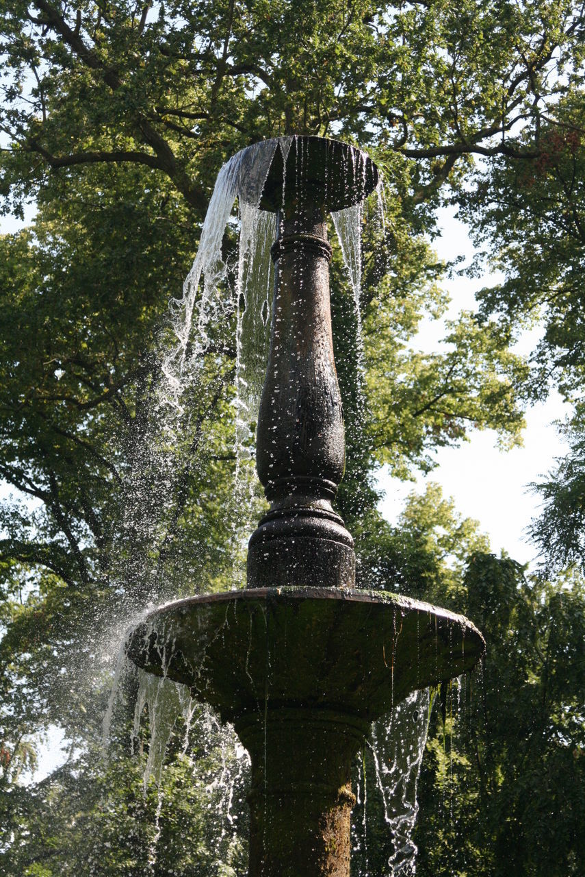LOW ANGLE VIEW OF FOUNTAIN AT PARK