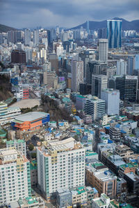 High angle view of cityscape