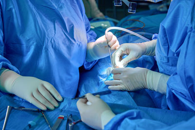 Close-up of doctors in surgery