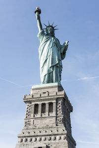 Low angle view of statue