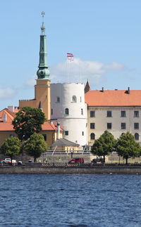 Buildings against sky in city