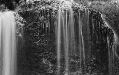 Scenic view of waterfall