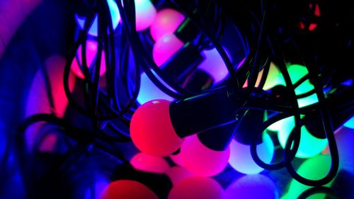 Close-up of illuminated lights