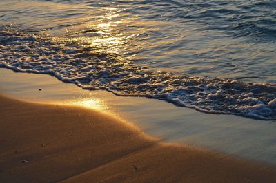 High angle view of calm beach