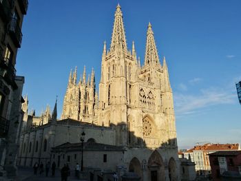 Low angle view of buildings against sky