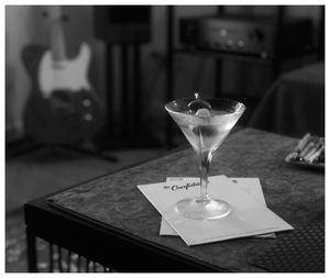 Close-up of drink on table in restaurant