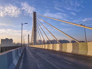 View of suspension bridge against sky