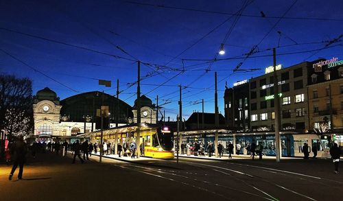 City street at dusk