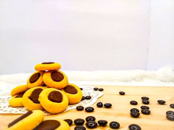 Close-up of cake on table