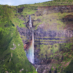 Scenic view of waterfall