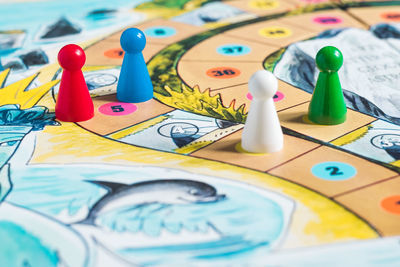 Close-up of board game