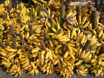 Full frame shot of yellow for sale in market