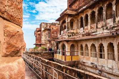 Ancient fort artistic view with bright sky at morning