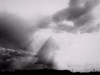 Low angle view of cloudy sky