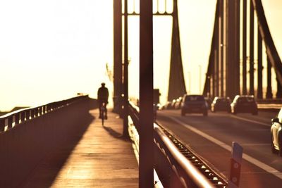 View of suspension bridge