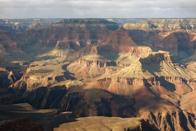 Aerial view of rock formations