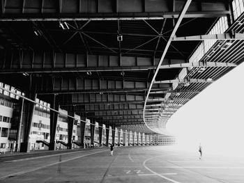 Bridge at tempelhof airport against clear sky