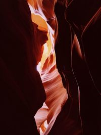 Low angle view of rock formation