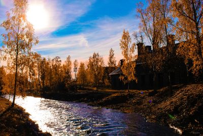 Scenic view of river against sky