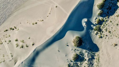 High angle view of beach