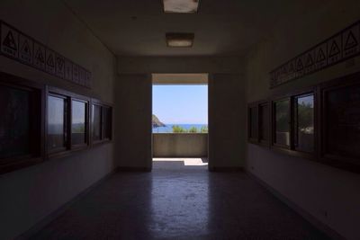 Interior of empty corridor