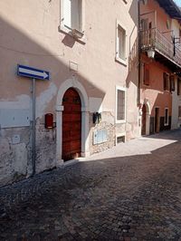 Street amidst houses